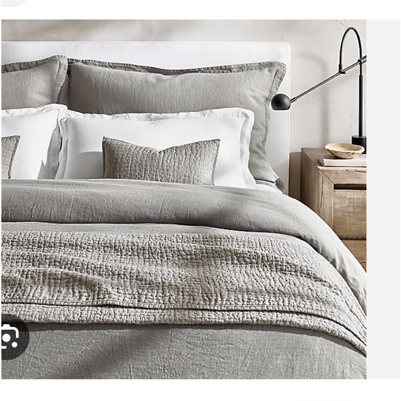 Restoration Hardware Bedding Organic Stonewashed Belgian Flax Linen